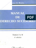 Manual de Derecho Sucesorio - Jorge Maffia.