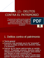 TEMA 13. - Delitos Contra El Patrimonio I