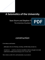 A Seismotics of the University