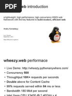 Wheezy - Web Introduction