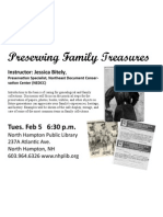 Preserving Family Treasures: Tues. Feb 5 6:30 P.M