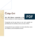 Art. 583 CC. Bienes Corporales e Incorporales