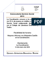 Convocatoria Servicio Social 2013