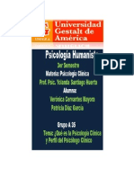 1-Qué Es La Psicología Humanista y Perfil Del Psicologo Clínico
