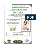 Marriage Money Matters Flyer