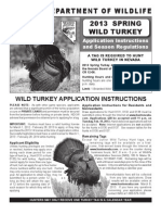2013 Spring Turkey Application, Seasons & Regulations
