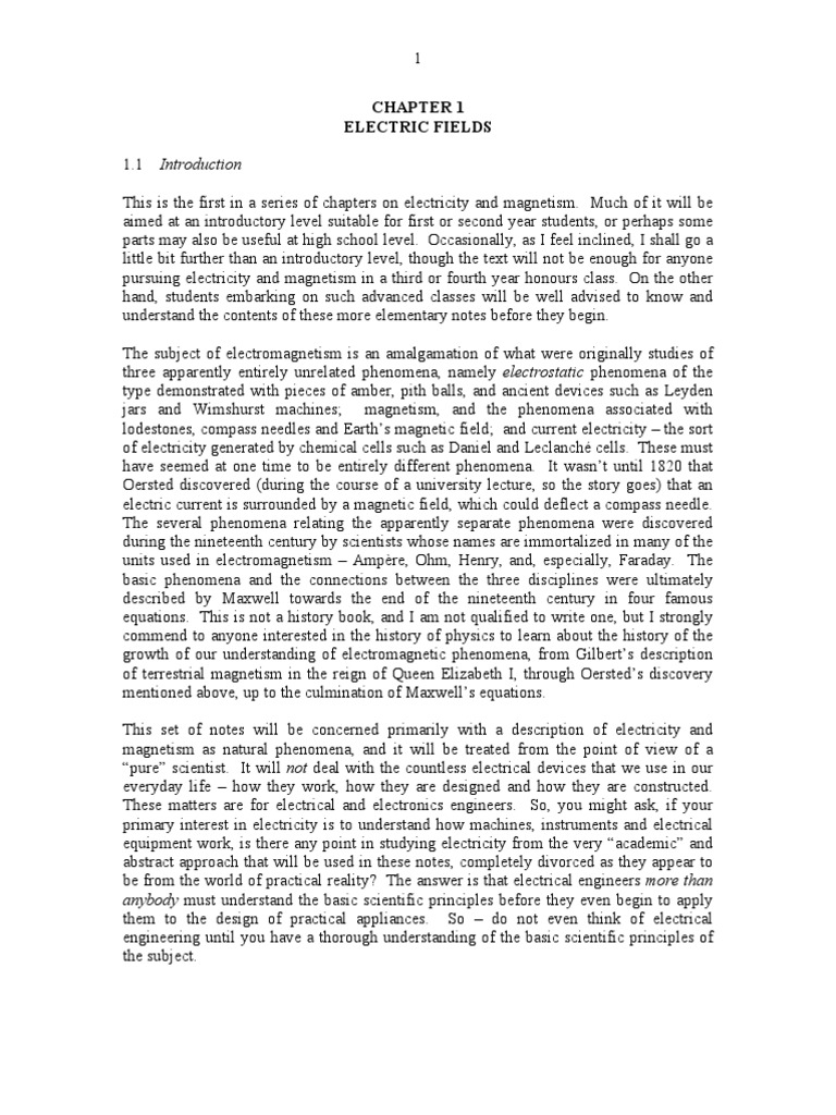 Introduction to Electric Fields | PDF | Electric Field | Electric Charge