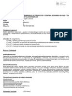 Cualificación Profesional DESARROLLO DE PROYECTOS Y CONTROL DE SONIDO EN VIVO Y EN IMS439_3