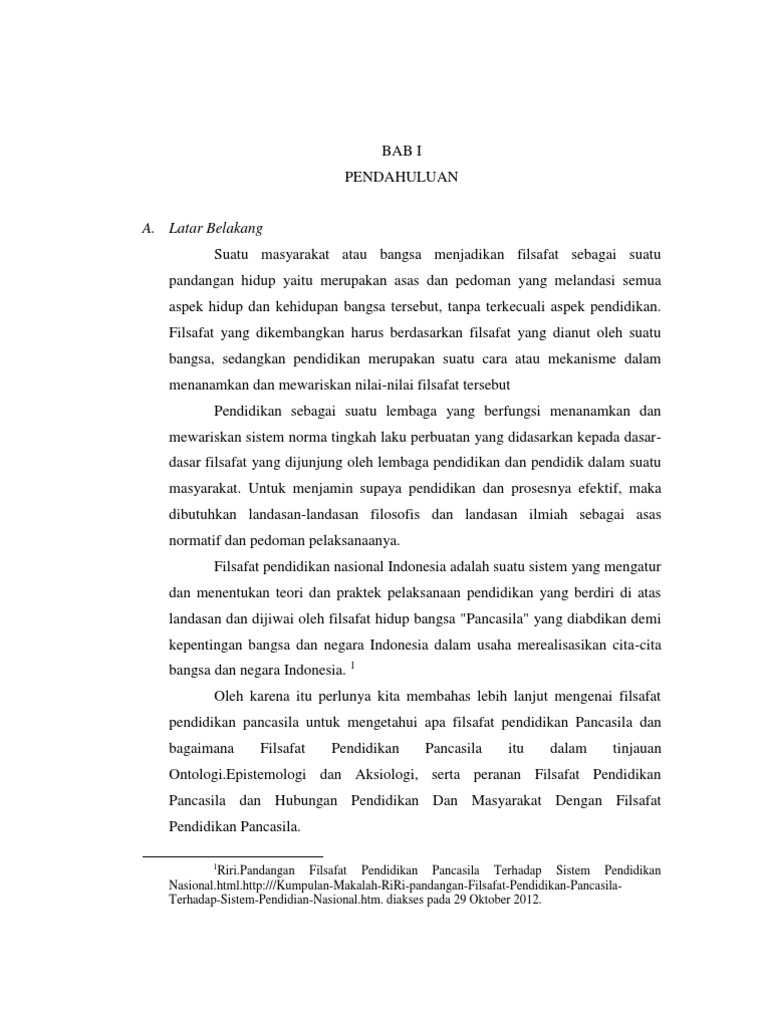 Filsafat Pendidikan Pancasila