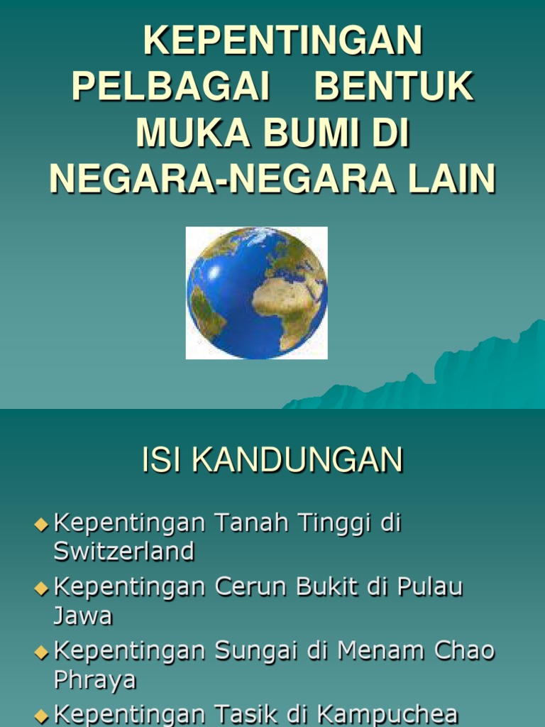 KEPELBAGAIAN BENTUK MUKA BUMI