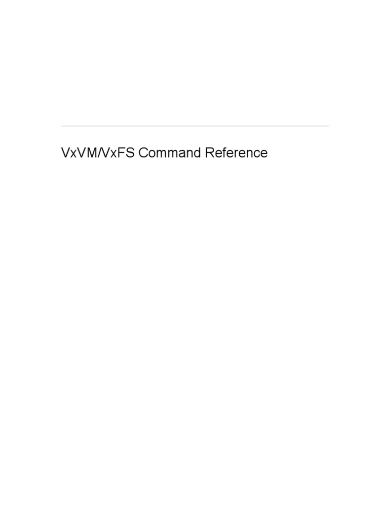 VX Command Reference | PDF | File System | Computer File