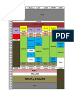 Tugas / Belajar: X Minggu Senin Selasa Rabu Kamis Jumat Sabtu