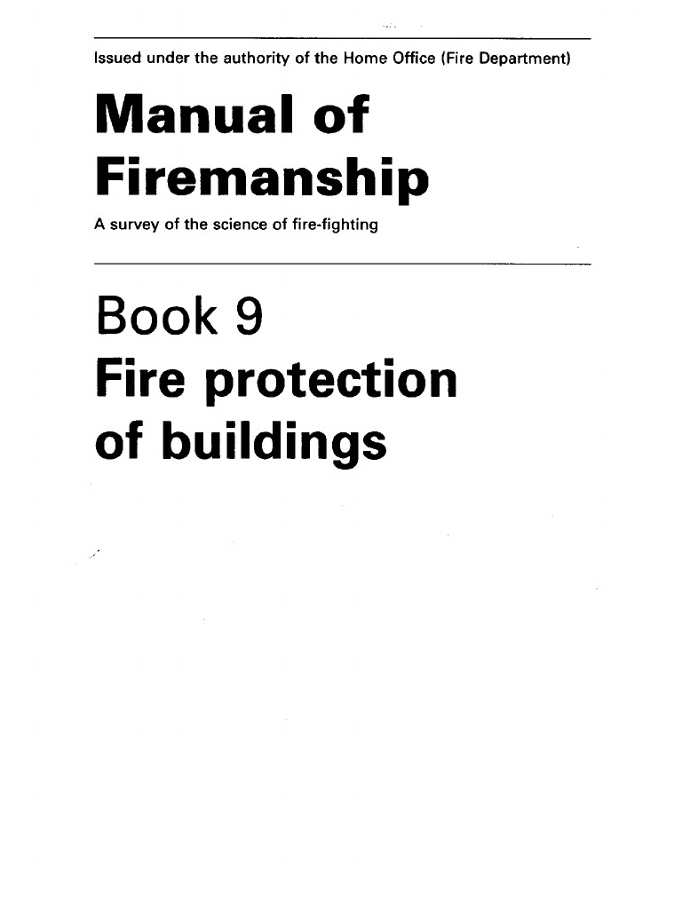 Manual of firemanship Book 9