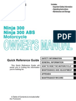 kawasaki ninja ex300 2013 owners manual