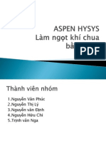 ASPEN HYSYS lý