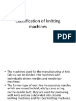 Classification of knitting machines