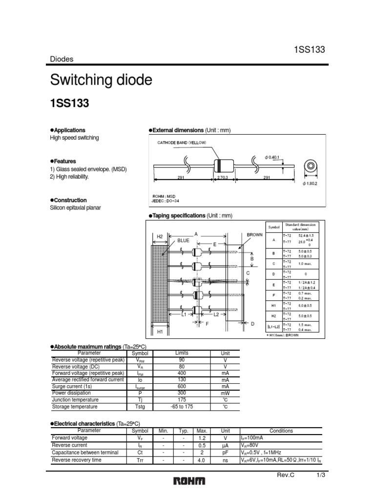 1ss133 | Diode | Rectifier