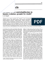 The Place of The Australopithecines in Human Evolut Ion