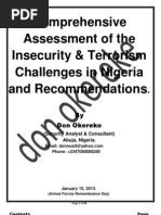 Download Comprehensive Assessment of the Insecurity  Terrorism Challenges in Nigeria and Recommendations by Don Okereke SN120448954 doc pdf