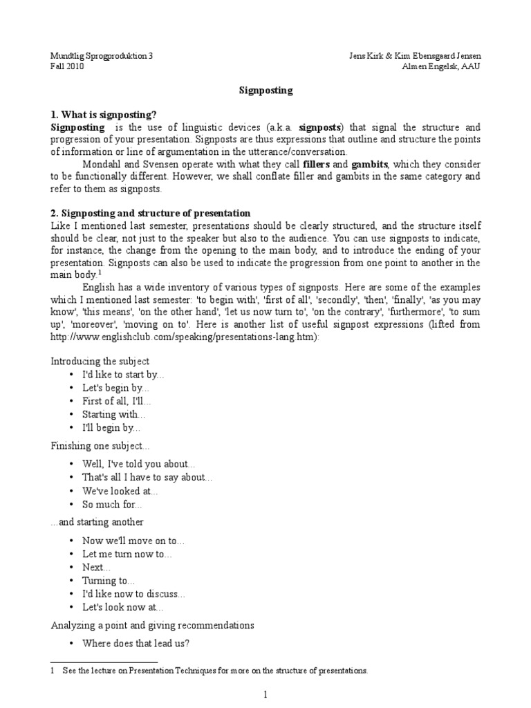 Signposting Download Free Pdf Reason Discourse