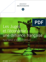 Les juges français et l'économie une défiance française