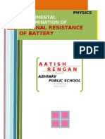 Experimental Determination of Internal Battery Resistance