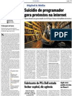 Suicídio de Programador Gera Protestos Na Internet