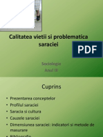 Calitatea Vietii Si Problematica Saraciei