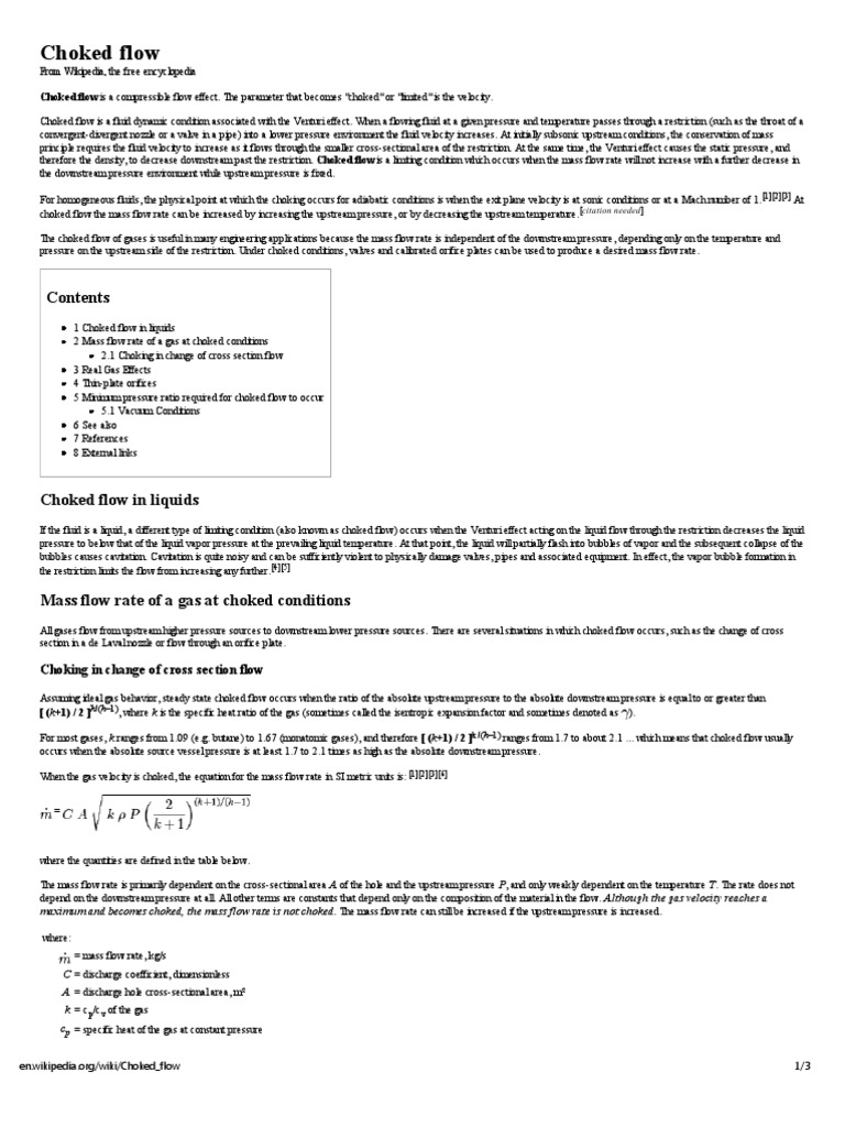 Choked Flow PDF Liquids Building Engineering
