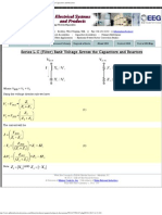 Series L-C (Filter) Bank Voltage Across The Capacitors and Reactors