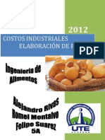 Costos Industriales en La Elaboración de Pan de Yuca