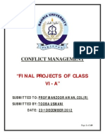 Fall 2012-Bahria UUniversity-BBA VI A-Conflict Management Projects-Compilation-Prof Manzoor Iqbal Awan-15 January 2013