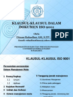 Klausul Klausul ISO 9001