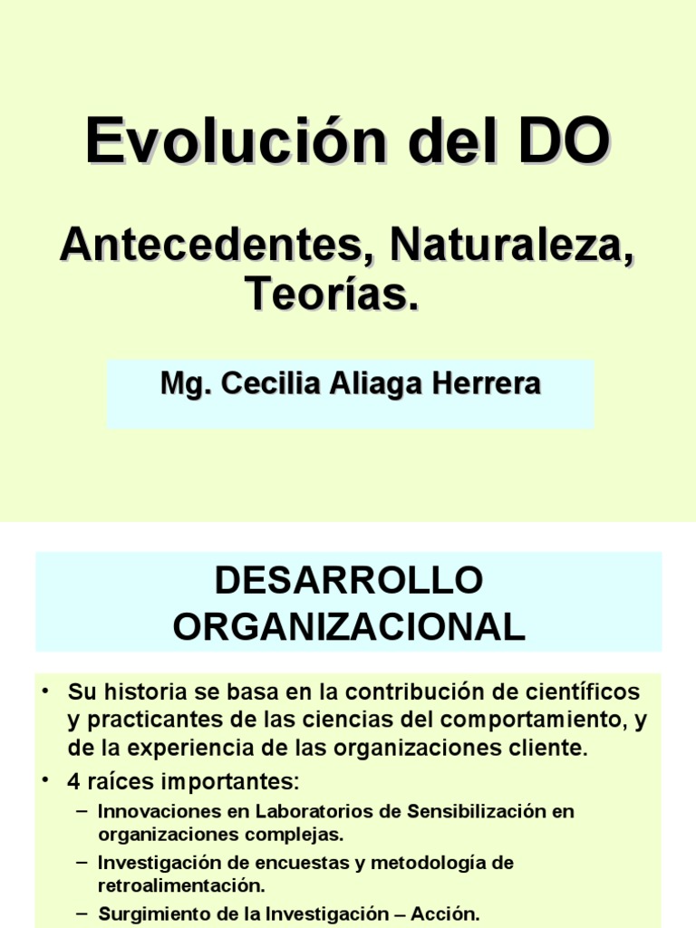 Historia y Evolución del Desarrollo Organizacional | PDF | Desarrollo ...