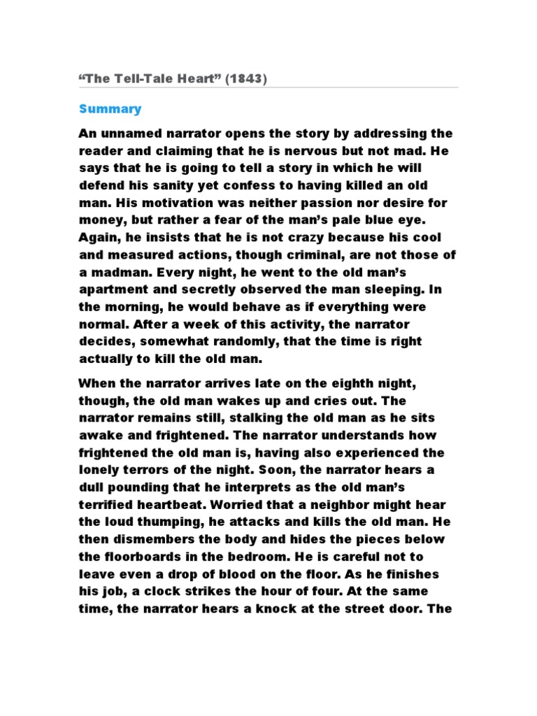 19+ Edgar Allan Poe Tell Tale Heart Summary Background