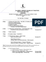 District of Columbia Library Board of Trustees Regular Meeting Agenda