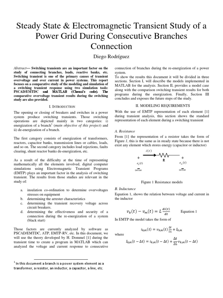 Power Grid Switching Transient Analysis | PDF | Electrical Impedance ...