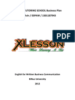 XLESSON TUTORING SCHOOL Business Plan