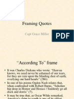How To Frame Quotes