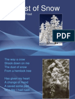 Dust of Snow Poem PPT by Robert Frost