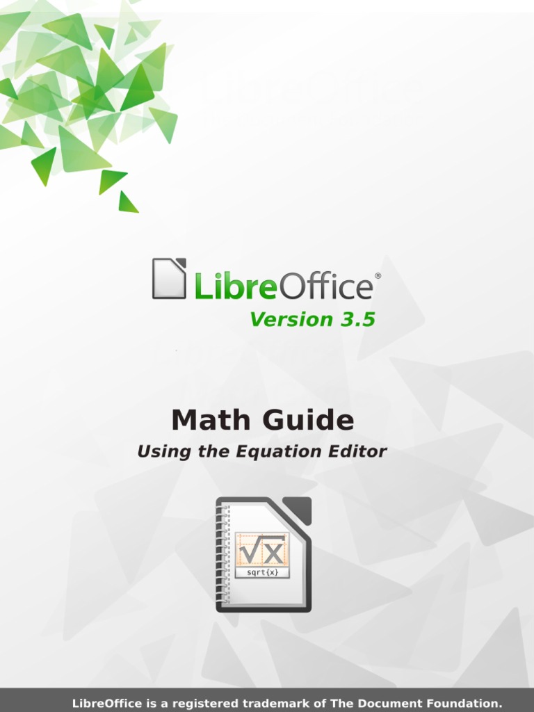 Libre Office 3.5 Math Guide | PDF