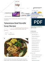 Taiwanese Beef Noodle Soup Recipe » The Noodle Guy _ A Website That Is All About Noodles, Noodle Recipes, Noodle Reviews and Noodle News