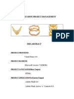 Jewellery Shop Project Management: The Abstract