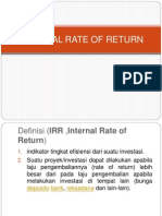 Irr (Internal Rate of Return)