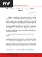 Anais - Educação Libertária a Instrução Integral em Mikhail