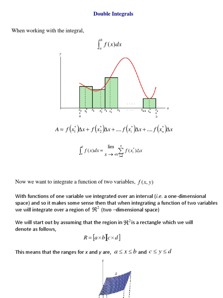 Understanding Double Integrals | PDF | Computers