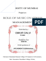 Role of Music On Stress: Omkar Dalvi