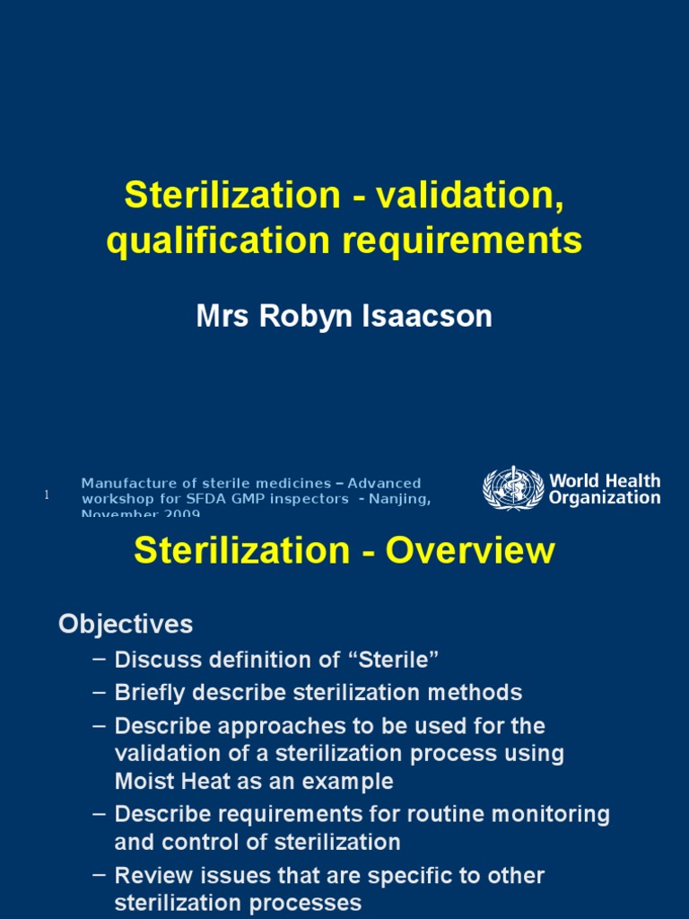 Sterilization Validation for Medical Devices | PDF | Sterilization ...