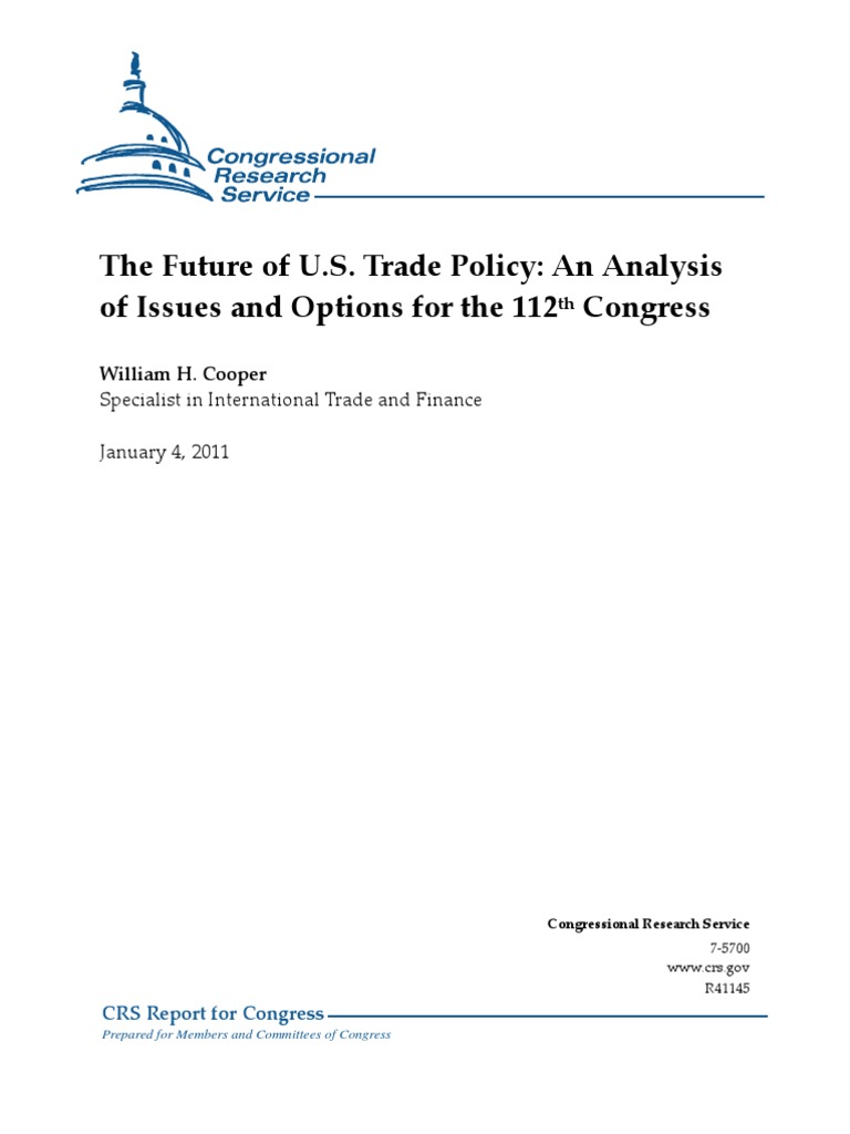 Future U.S. Trade Policy Analysis | PDF | Free Trade | Recession