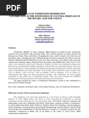 Atlas of Tombstones Distribution-Full Paper